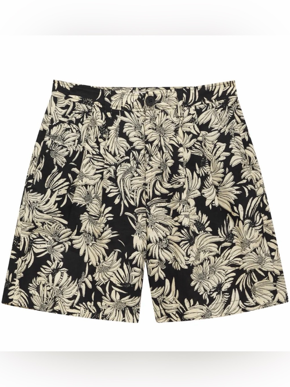 NWT ANINE BING Black and Cream Carrie Shorts